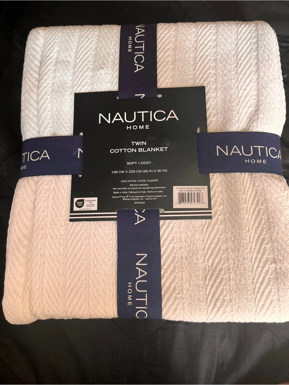 Nautica Home Twin Cotton Blanket - NEW